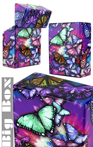 Preisvergleich Produktbild 1Stk Zigarettenbox, Big Box mit verschiedenen Schmetterlingsmuster Hardcover Schachtel