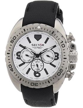 Sector Herren-Armbanduhr XL 600 Analog Quarz Nylon R3251573001