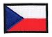 Produktbild Aufnäher Bügelbild Aufbügler Iron on Patches Applikation Flagge Tschechische Rep. 4,4 x 3cm