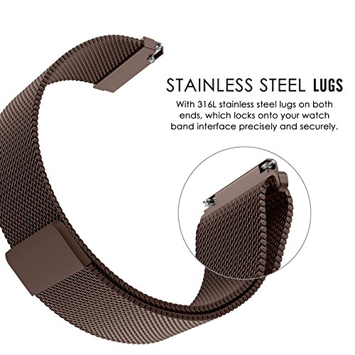MoKo Fitbit Blaze Armband – Milanaise Edelstahl Replacement Wrist Band Strap Watchband Uhrband Uhrenarmband Erstatzband mit Magnet-Verschluss für Fitbit Blaze Smart Fitness Watch, Kaffee - 5