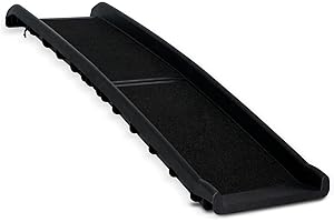 lionto Rampe pour Chiens Escalier pour Chiens Rampe de Voiture Rampe de Coffre pour Animaux Domestiques Robuste, 156x40 cm Noir