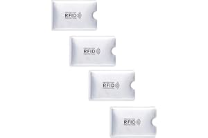 WOO LANDO 2 sztuki etui ochronne na karty kredytowe i NFC na karty kredytowe, dowód osobisty, karty bankowe, 100% etui na karty kredytowe, blokada RFID, zapobiega nieautoryzowanemu odczytowi danych i