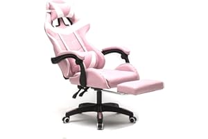 VDD - Silla para juegos con reposapiés Cyclone Adolescentes - Silla de oficina - Silla Gamer Racing - Blanco