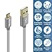 iVoltaa Data & Charging Micro USB Cable 6Ft Long, with Gold Plated connectors and thick copper wires (19 AWG) with 2.4 Amps Charging Speed for Android Smartphones and More (Silver) RS.399.00