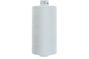 ‎ERLIF 1000 Meter Polyester Nähgarn Jeansgarn Ledergarn Stärke 50 Ariadna TALIA (700 - weiss)