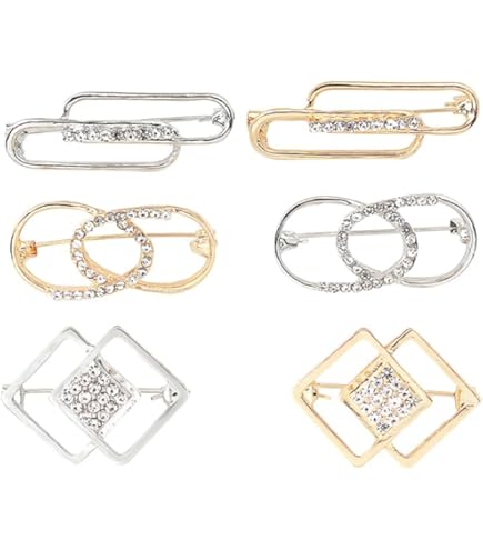 Kiiwah 4 Stuks Kerst Broche Ketting, Sjaal Cardigan Clip, Jurk Trui Kraag Broche, Sneeuwpop Eland Vorm Broche Speld Voor Vrouwen Meisjes Kerst Bruiloft Kleding Accessoires