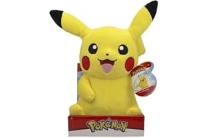 Pokemon Plush 30 cm Pikachu - yellow/red - Official Pokémon stuffed toy for children 2+ years
