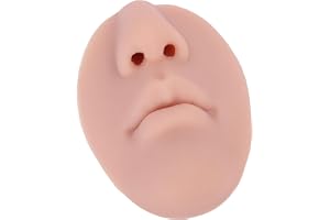 ZASCHMOY 5D Silikon Nose Mouth Model - Mjuk Simulerande Realistisk Läpppiercing övningsmodell för Smyckesvisning och Undervisning - Bärbar Design för Konstnärer och Studenter (Mörk hud)