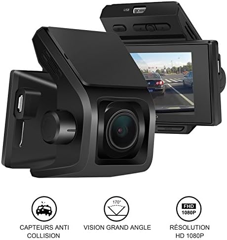 Elepawl Dash Cam, 2.7'' LCD Car Vehicle Dashboard DVR Camera Video Recorder with 1080P 170° Wide Angle Lens, G-Sensor, WDR, Loop Recording for Car Security (16GB TF Card Included)