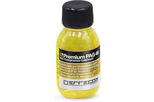 ERRECOM PAG 46 + UV DYE – 80 mL, Vehicle A/C Compressor Oil, compatible also with Electric Compressors, suitable for R134a an