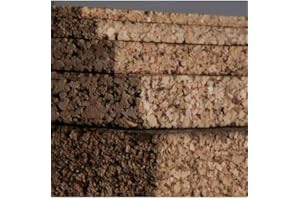 BIOSUGHERO Biocork - Pannelli di sughero biondo agglomerato dimensioni 50x100cm spess. da 1 a 8cm per cappotti interni/esterni e isolamento termoacustico di tetti/soffitti/pareti/pavimenti(2cm - conf. da 7.5 mq)