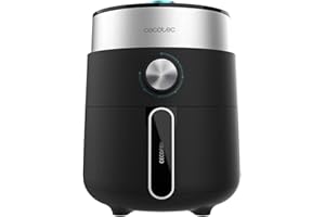 Cecotec Friteuse sans Huile à Air Chaud 2,5 L CecoFry Essential Rapid Dark. 1200 W, Manuelle et Compacte pour cuisiner sans huile, Technologie PerfectCook, 8 Modes