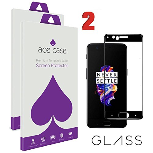 Preisvergleich Produktbild Oneplus 5 Displayschutzfolie Gehärtetem Glas FULL BLACK – 2 Stück