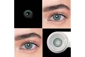 BIO-ESSENCE Pack Lentillas de Hidrogel blandas 1 par Lentes de contacto color verde sin graduación. Duración: 12 meses. De regalo estuche y 10ml de solución (Gema Verde)