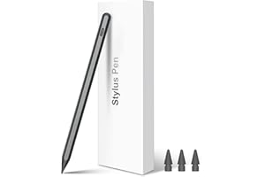 Pencil 2e Génération, HATOKU Recharge Magnétique Stylet pour iPad avec Inclinaison et Palm Rejection, Pencil 1ere Generation Compatible avec iPad Air 4/5, iPad Mini 6, iPad Pro 11"/12.9"(Noir)