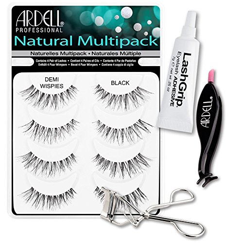 Ardell Fake Eyelashes Demi Wispies Value Pack Natural Multipack Demi Wispies Black Lashgrip Strip Adhesive Dual Lash Applicator Cameo Eyelash Curler Everything For Perfect False Eyelashes Buy Online In Fiji