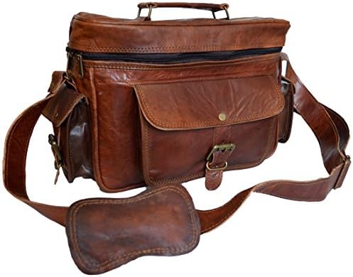 Mad Over Shopping Indian Vintage Bag Genuine Leather Camera Lens Case DSLR Sony Canon Nikon Photography Bags