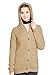 Produktbild Damen Brave Soul Trockner Strickjacke Mit Kapuze Neu Designer Geknöpft Pulli - Camel /weiß Twist, 42