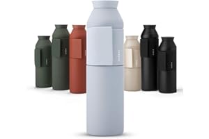 Wasserflasche aus Edelstahl(Closca Bottle Wave). Thermo-Trinkflasche zum Einhängen für Kinder und Erwachsene. BPA-frei (600ml, Antartica)
