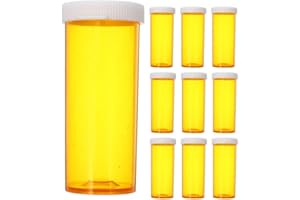 FRCOLOR Organizer Per Pillole 10 Pezzi Contenitori in Plastica Compatti Con Tappo Impermeabile Portapillole Da Viaggio Per Conservazione Integratori E Farmaci Dimensioni 2.64X1.10X1.10 Pollici