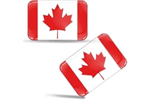 Biomar Labs® 2 x 3D Flexibles Autocollant Stickers National Drapeaux Canada Canadien Flag Voiture Auto Moto Tuning F 40