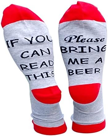 Jusoo If You can Read This Bring Me A BEER long Crew Socks as a gift with beer