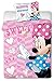 Produktbild Minnie Mouse Bettwäsche Baby Bettwäsche Bettbezug 135 x 100 cm + Kissenhülle 40 x 60 cm Dekoidee (mm-05)