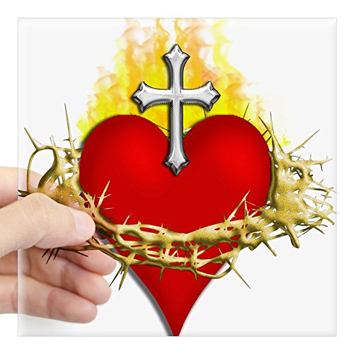 CafePress Sacred Heart Sticker Square Bumper Sticker Car Decal