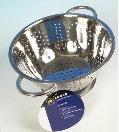 Küchensieb, Abtropfsieb, Edelstahl Sieb 28cm massiv, für Salat Nudeln und mehr