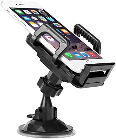 Car Mount, Repou 360 Degree Rotation Dashboard Phone Holder / Windshield Mount Cell Phone Holder / Universal Cradle Adjustable Cradle with Strong Sticky Gel Pad for iPhone, Samsung Galaxy, HTC, Nokia, Sony, LG, Blackberry, Nobia, Lenovo Moto and other Smartphones