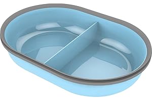 Sure Petcare SureFeed Split Pet Bowl with Integrated Seal, Compatible with Sure Petcare SureFeed Microchip Pet Feeder with Sealed Lid, Works for Wet and Dry Food, Keeps Food Fresh, Blue