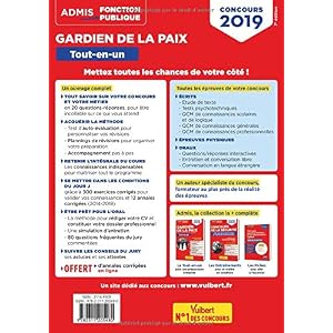 Concours Gardien de la paix - Catégorie B - Tout-en-un - Premier et second concours - Concours 2019