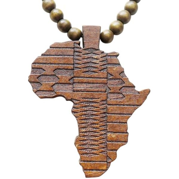 18k Gold Plated Afrika Ketting / Hanger - Vergulde Afrika Ketting Hanger Afrika Kaart Halsketting Afrikaans Continent Met Kruissymbool