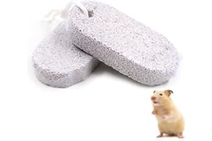 CATOR 2 pièces Pierre de broyage minérale Pour dents de rongeurs Jouet à mâcher Animaux de compagnie Hamster Écureuil Jouet à Ronger pour Lapin Hamster Petits Rongeurs Chinchilla Cochon d'Inde Perroquet