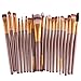 20pcs Make Up Sets Soft Powder Foundation Eyeshadow Eyeliner Lip Makeup Brushes (Color-001)