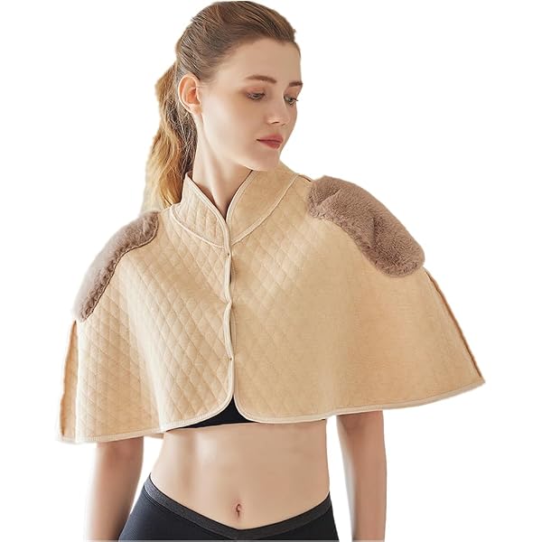 Cape épaule Chaude Cape D'épaule Hiver Double Face - Peluche Chaude, Lavable 40°C, 38x90cm Chale Epaule 38x90cm