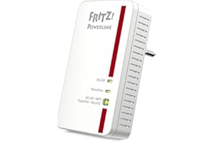 ‎AVM AVM Fritz Powerline 1240E WLAN Adapter (1,200 MBit/s, WLAN-Access Point, ideal für Media-Streaming oder NAS-Anbindungen), Weiß