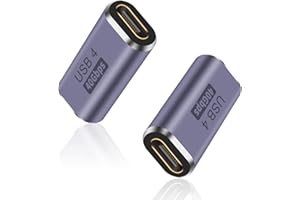 Duttek Złącze żeńskie USB C 40 Gb/s, adapter USB C żeński na żeński, adapter USB C obsługuje szybkie ładowanie 8K przy 60 Hz i 100 W, kompatybilny z Thunderbolt 3/4 i urządzeniami z interfejsem USB