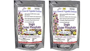 TSR Organic Fertilisers & Pesticides P Available 16%, WS 14.5%, Sulphate Sulphur 11% Multipurpose Fertilizer Single Super Phosphate (400+400 Grams)
