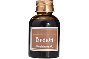 SURAKEY 30ml Bottled Ink for Fountain Pens, Brilliant Brown, Calligraphy Ink Art Writing Drawing Painting Graffiti Ink Feather Pen Dip Ink Bottles for School Offices Supplies