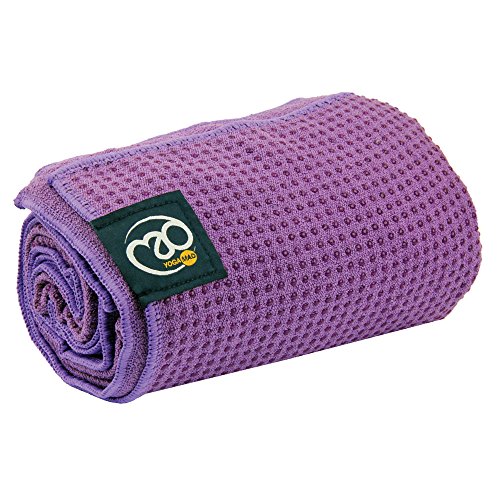 Yoga-Mad Grip Dot Yoga Towel, 183cm x 60cm, Non Slip Yoga Towel, Silicone Dots, Ideal for Hot Yoga & Pilates, Washable Grip Towel, Free Carry Bag