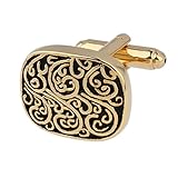 AMDXD 1 Paar Herren Hemd Manschettenknöpfe aus 18K Rosegold Vergoldet Klassik Cufflinks für Hochzeit