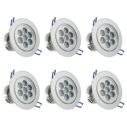 Preisvergleich Produktbild 6er Auralum® 7W LED Strahler Deckenlampe Spots 650LM 2800-3200K Warmweiß