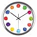 Produktbild LLSJZ Watch Clock Art Creative Wall Clock Wohnzimmer Schlafzimmer Clock Dekoration Mauer Uhren Stille Kunst Uhren Uhren,Silver frame 14 Zoll