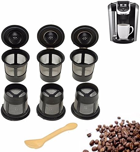 6 Pack Keurig Single K-Cup Solo Reusable Coffee Filter Pods Stainless Mesh for K10 K15 K40 K45 K55 K60 K65 K70 K75 K79