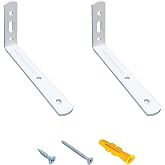 MR.BRACKET 2 adet Beyaz &Ccedil;elik Deprem Dolap Sabitleme Aparatı 16x60x140mm - Mobilya Eşya Portmanto Gardırop Kitaplık Duvar Sab