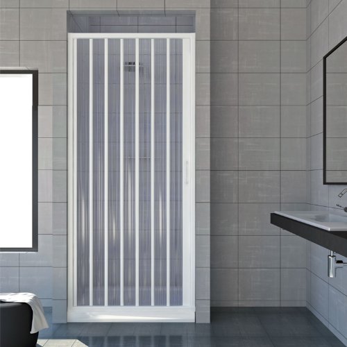 Puerta de ducha de plástico PVC, mod.Vergine con apertura lateral, Ver110AL