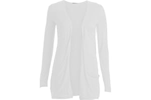 Loxdonz Kids Girls Boyfriend Cardigan Open Front Casual Long Sleeve Fashion Top with Pockets Age 5-13 Years