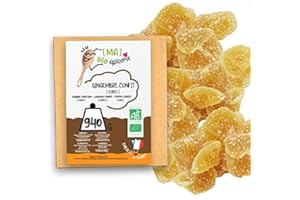 LES PAPOTEUSES [MA] bio-épicerie | Zenzero candito BIO a cubetti | 940g | Sfuso in confezione | Frutta candita di alta qualità | Senza conservanti | Zenzero disidratato