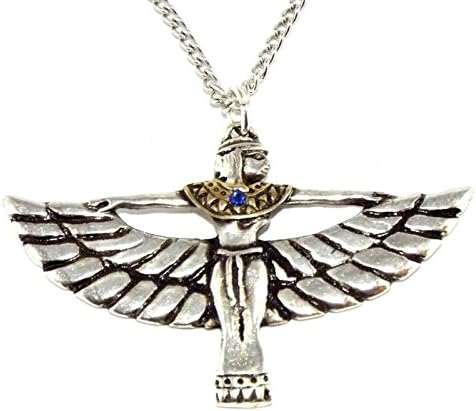 Egyptian Goddess Isis Pendant Necklace (nature and magic) in Gift Pouch